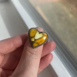 Honey Dahlia Kingman Turquoise Ring